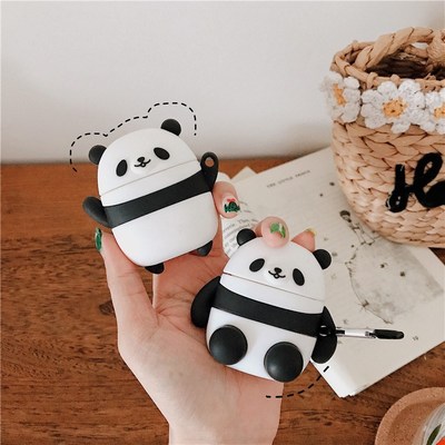 For AirPod 1 2 Case Panda Soft Silicone Wireless Cute Carto