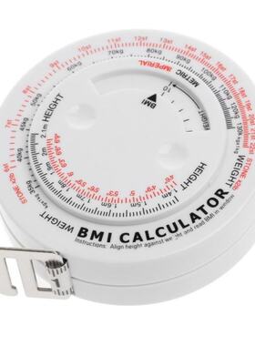 BMI Body Mass Index Retractable Tape 150cm Measure Calculato