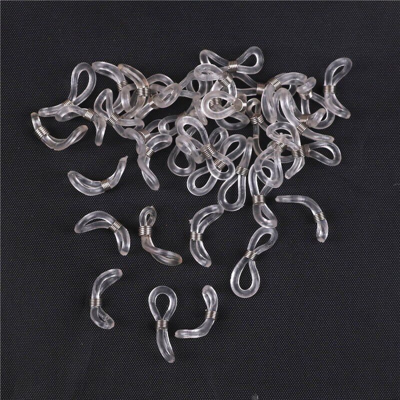 40pcs Black/whiter Adjustable Lanyard Cord Rubber Connectors