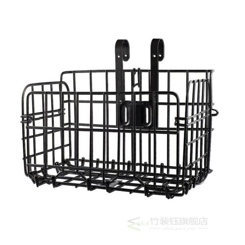 Bike Bicycle Basket Front Rear Bag Foldable Metal Wire Suppl