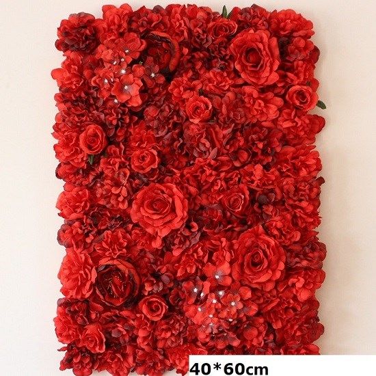 charming 40x60cm silk rose artificial flowers mat wedding de