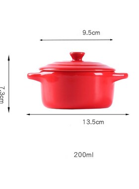 Hot Mini Ceramic Soup Stock Pot With Cover Kids Children Ste