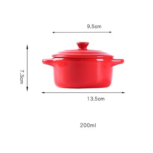 Hot Mini Ceramic Soup Stock Pot With Cover Kids Children Ste
