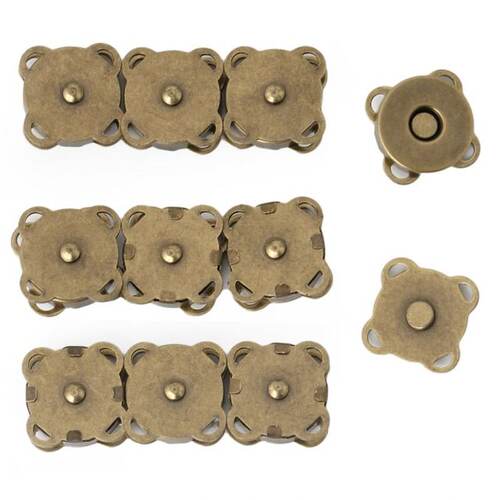 10PCS14/ 18mm DIY Magnetic Snaps Purse Clasp Closures Metal