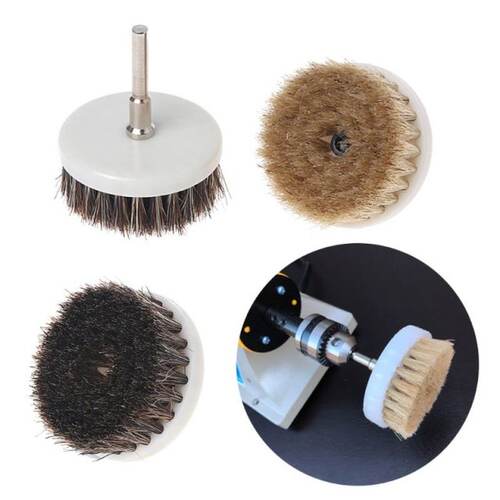 Brown 60mm Drill Powered Scrub Heavy Duty Cleaning Brush Wit