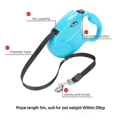 5M Colorful Retractable Dog Leash Extending Lead Dog Puppy C