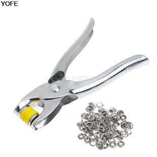 Metal Prong Ring Snap Fasteners Press Studs Poppers Plier 9.