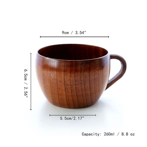 Japan Classic Style Wooden Teacup Coffee Beer Mug DIY Craft