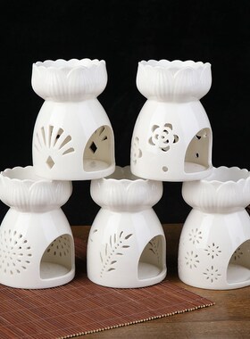 1pc Ceramic Candle Holder Oil Incense Burner Essential Arom