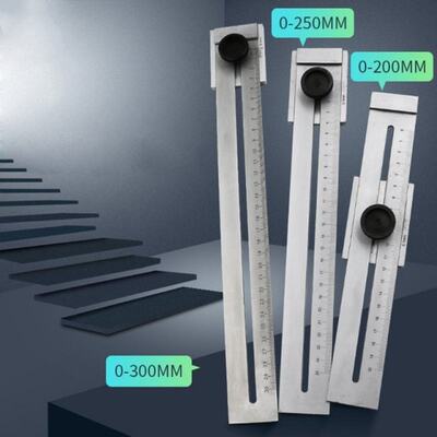 0-200/250/300mm Woodworking Metric Line Scribe Ruler Positio