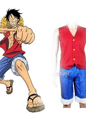 Japanese One Piece Cosplay Set Anime Monkey D Luffy Vest &am