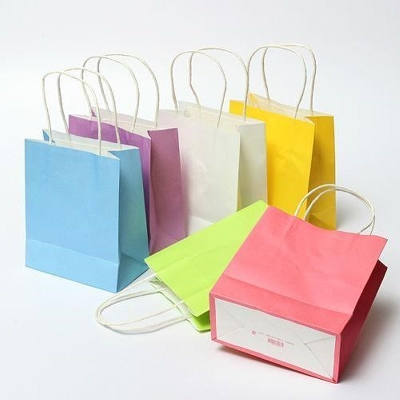 5 PCS Luxury Party Bags - Kraft Paper Gift Bag With Handles
