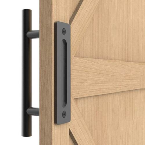 Sliding Barn Door Handle Pull and Flush Hardware Set for Bar