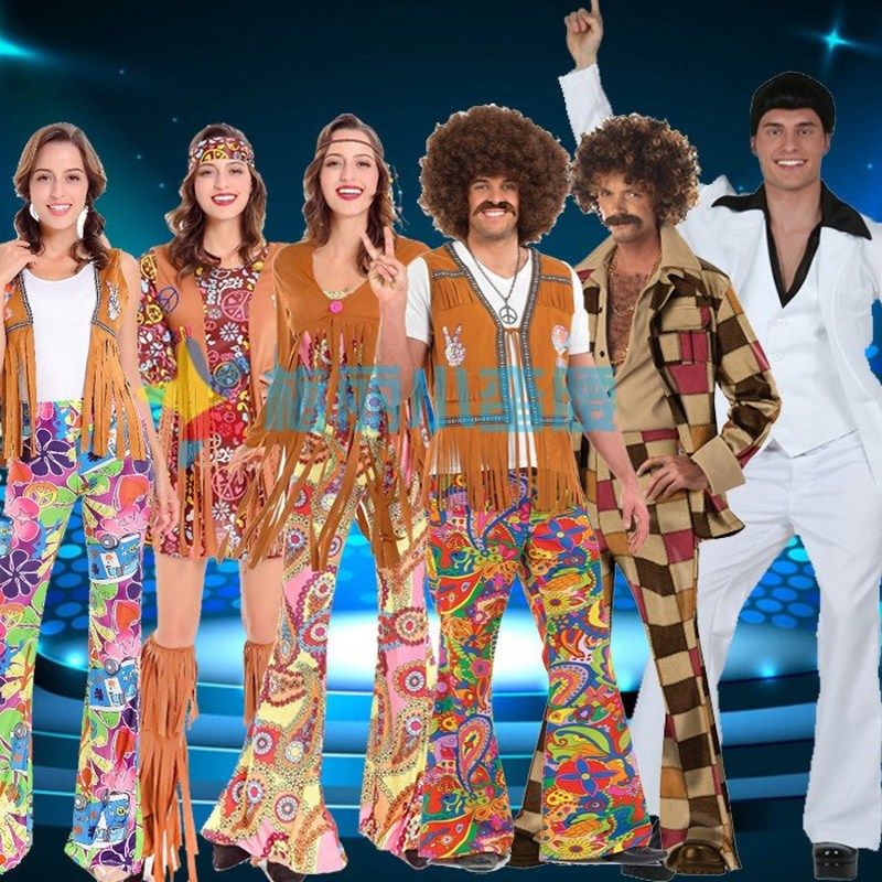 retro disco clown costume disco costume70 1970s hippie