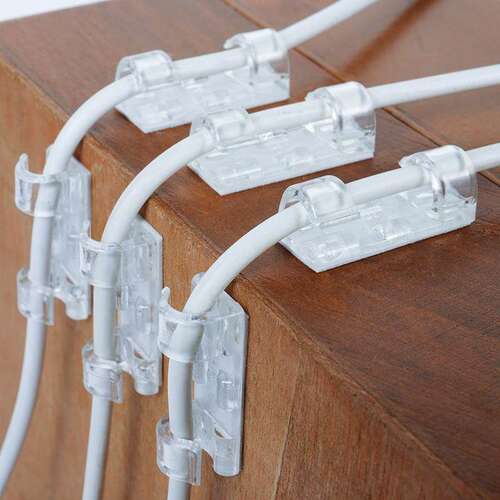 100pcs/pack Self-adhesive Wire Organizer Line Cable Clip Buc