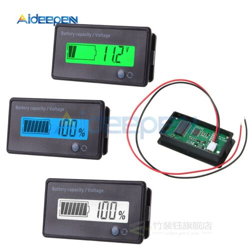 7-100V LCD Acid Lead Lithium Battery Capacity Indicator Volt