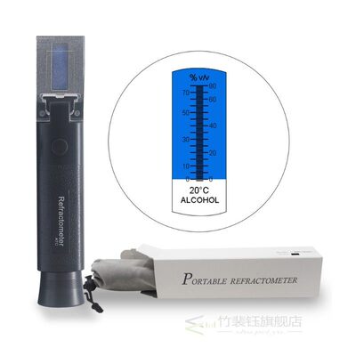 Alcohol Meter For Moonshine 0~80%V/V Refractometer Alcohol T