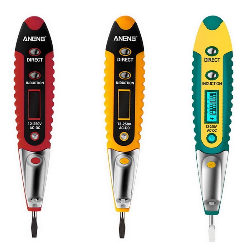 AC DC 12-250V Tester LCD Display Voltage Detector Test Pen f
