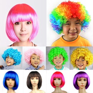 Curly Clown Wig Colorful Hair Party Wigs Explosion Birthday