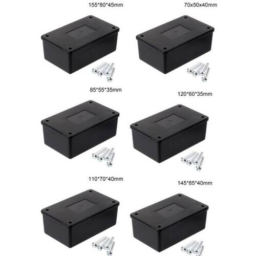 Dustproof Electrical Junction Box Black Waterproof Plastic E