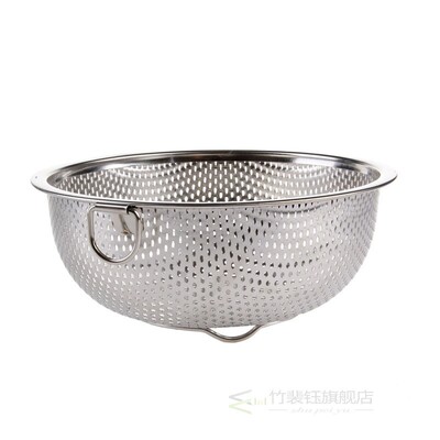 Stainless Steel Kitchen Hole Dense Mesh Sifter Colander Stra
