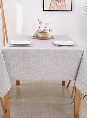 2017 simple modern solid desk waterproof linen table cloth