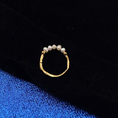 Original Design Handmade Pearl Rings White Baroque Freshwat