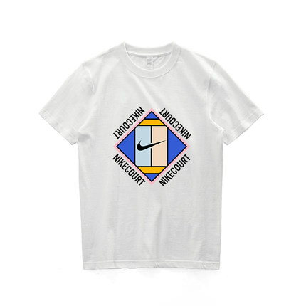 网球T恤短袖t-shirt 球场拼接创意字母可爱卡通 我爱网球俱乐部