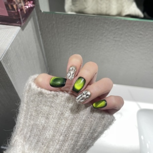 绿野仙踪-指甲陛下纯手工穿戴甲带钻爆闪定制高级感可拆卸美甲