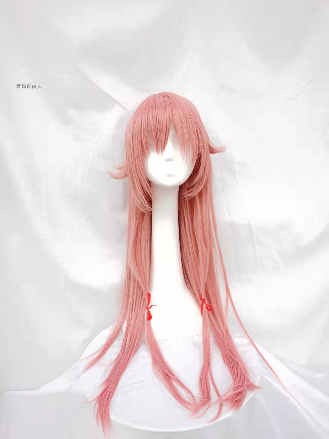 未来日记 我妻由乃 cos假发80cm烟粉色长直发外翘动漫Cosplay假发