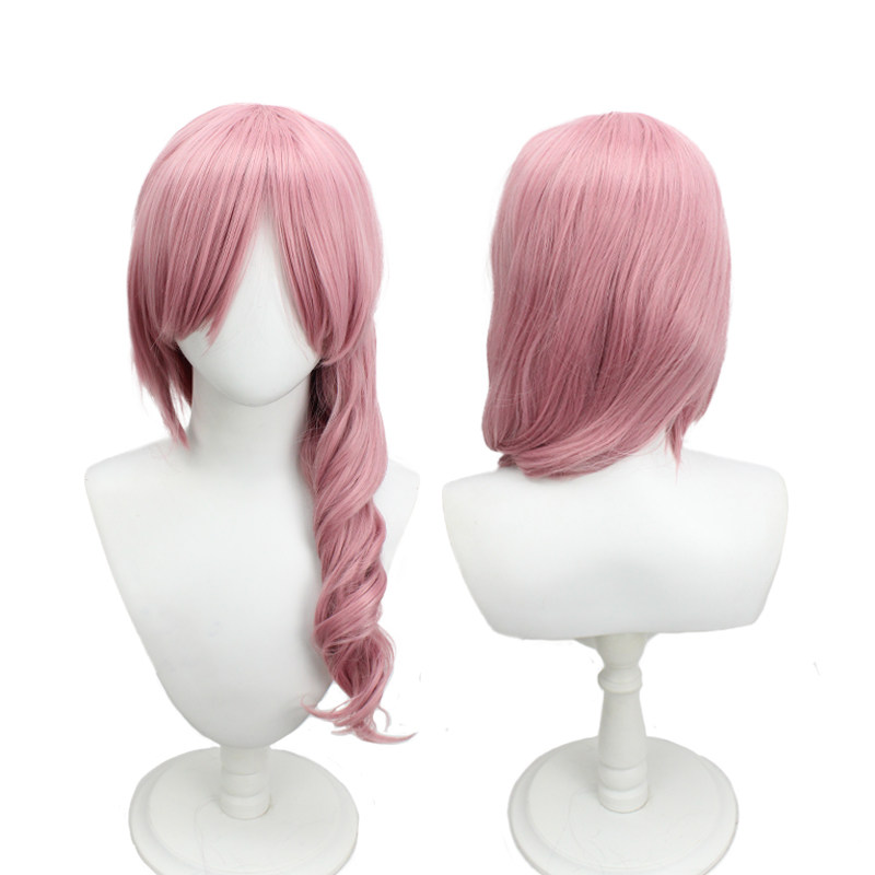 最终幻想FF13-2雷霆归来雷光/lightning 双色混粉裂天电紫cos假发