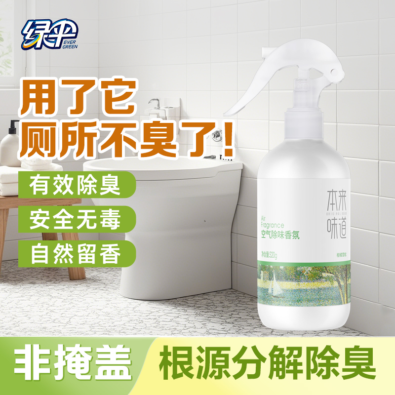 绿伞空气除味剂320g香氛衣物去油烟味火锅味除味喷雾神器室内用