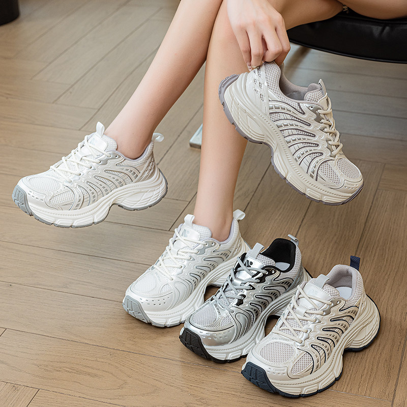 老爹鞋女夏透气轻便显脚小不累脚透气网面厚底配阔腿裤休闲运动鞋,女鞋,老爹鞋,淘宝优惠券,粉丝福利购,淘宝优惠卷