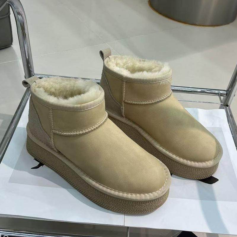 雪地靴女冬季新款羊毛加绒加厚保暖厚底增高一脚蹬短筒棉靴子棉鞋,女鞋,时尚雪地靴,淘宝优惠券,粉丝福利购,淘宝优惠卷