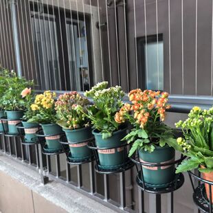 阳台花架窗台栏杆花架子室外置物架窗沿悬挂式不锈钢花盆架新款架