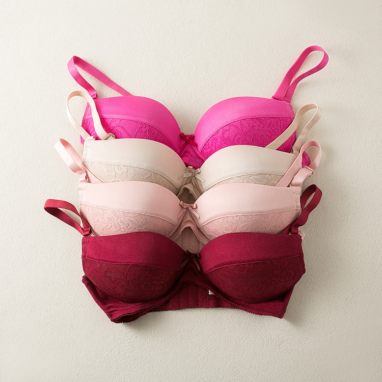 按摩聚拢立体桑蚕丝无钢圈文胸