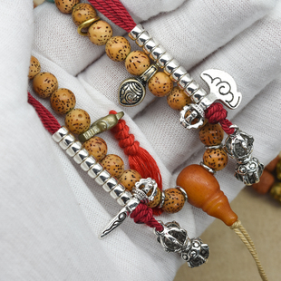 藏式文玩佛珠手串配饰侧挂金刚星月菩提金刚杵配件小号记数挂件