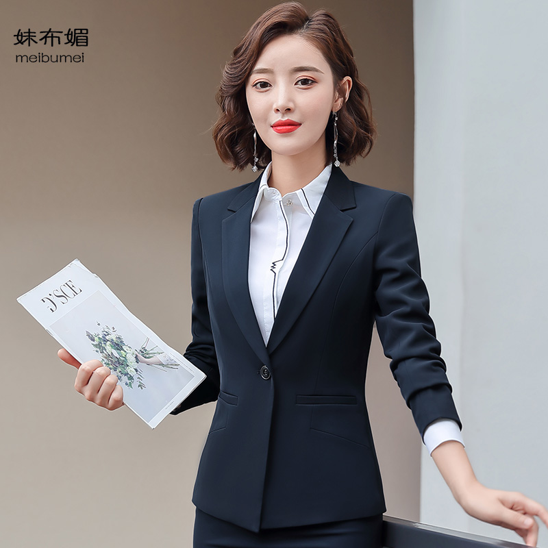 春秋长袖小西装女外套短款职业装工作服女装套装上衣修身西服正装