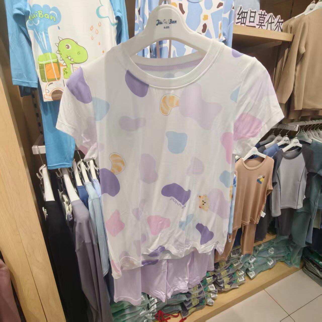 商场正品久岁伴女童短袖短裤套头套装儿童夏季薄款家居服睡衣包邮