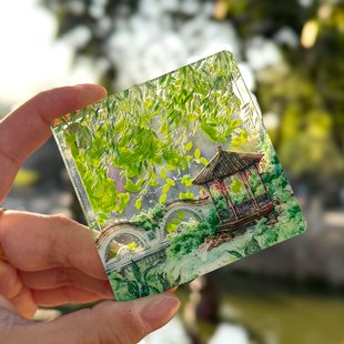 清晖园流麻冰箱贴文创顺德顺峰山公园中国城市旅游纪念品2024新款