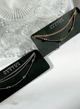 三层叠戴时髦新潮锁骨项链