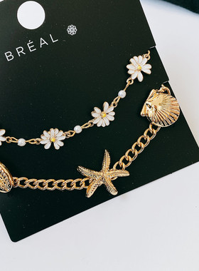 欧美外贸饰品时尚手镯高级感个性简约小众设计轻奢海洋风手链