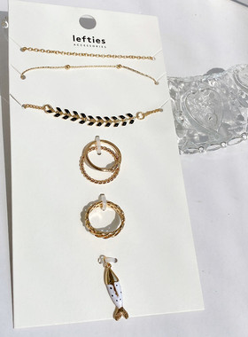 欧美外贸原单小众设计感精致时尚个性简约高级感新款手链戒指组合