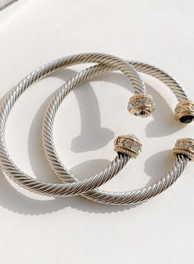 青岛非凡欧美外贸饰品高级感个性设计纹理复古开口手镯