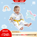 MOOTO韩国婴幼儿套装 道郎 跆拳道服免费印字空手道合气开襟满月服