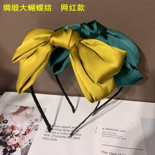 高级感发箍红色轻奢时尚大蝴蝶结