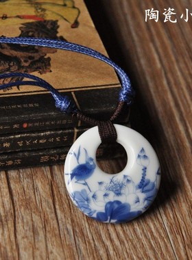 项链复古个性百搭手工陶瓷长款女