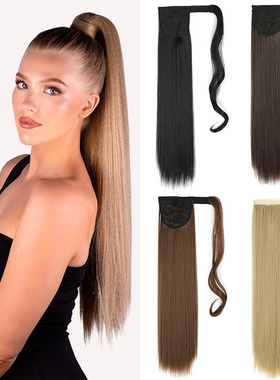 缠绕长直假发马尾辫子 24