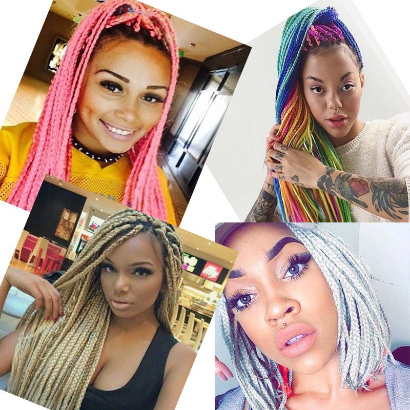 XPression hair kanekalon untra braids 脏辫大辫子辫发接发假发图片