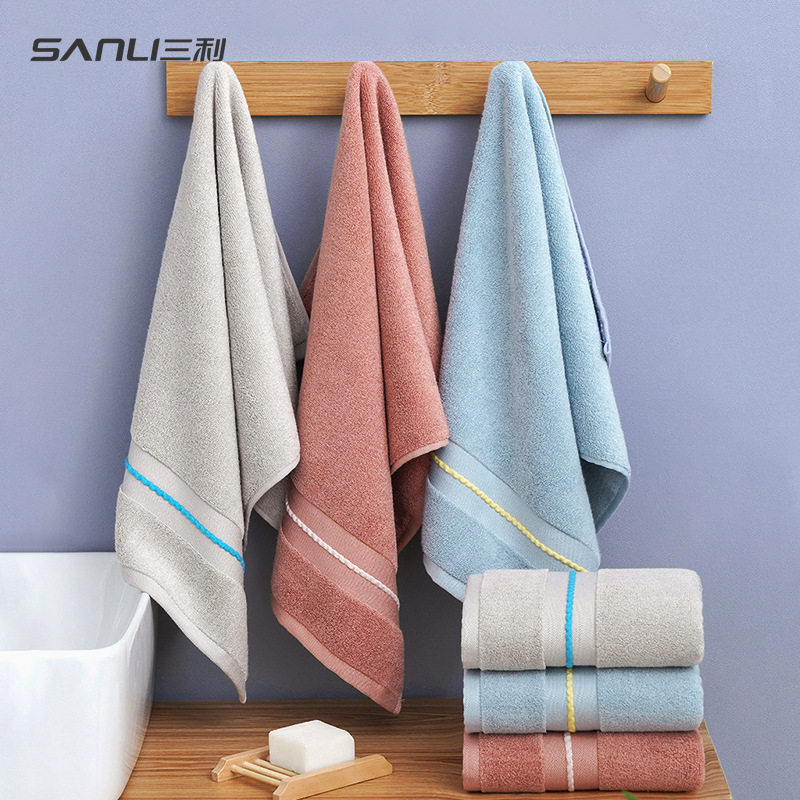 三利竹纤维毛巾成人毛巾吸水面巾情侣洗脸巾男女家用洗澡巾擦汗巾